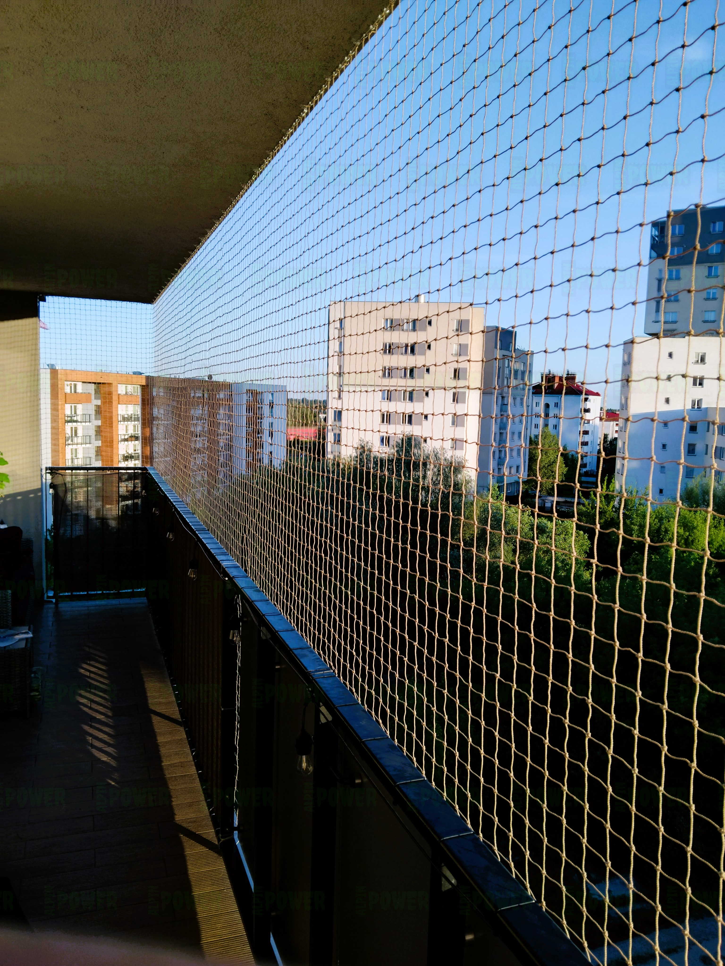  Siatka wzmocniona drutem ochronna dla kota montaż bez wiercenia