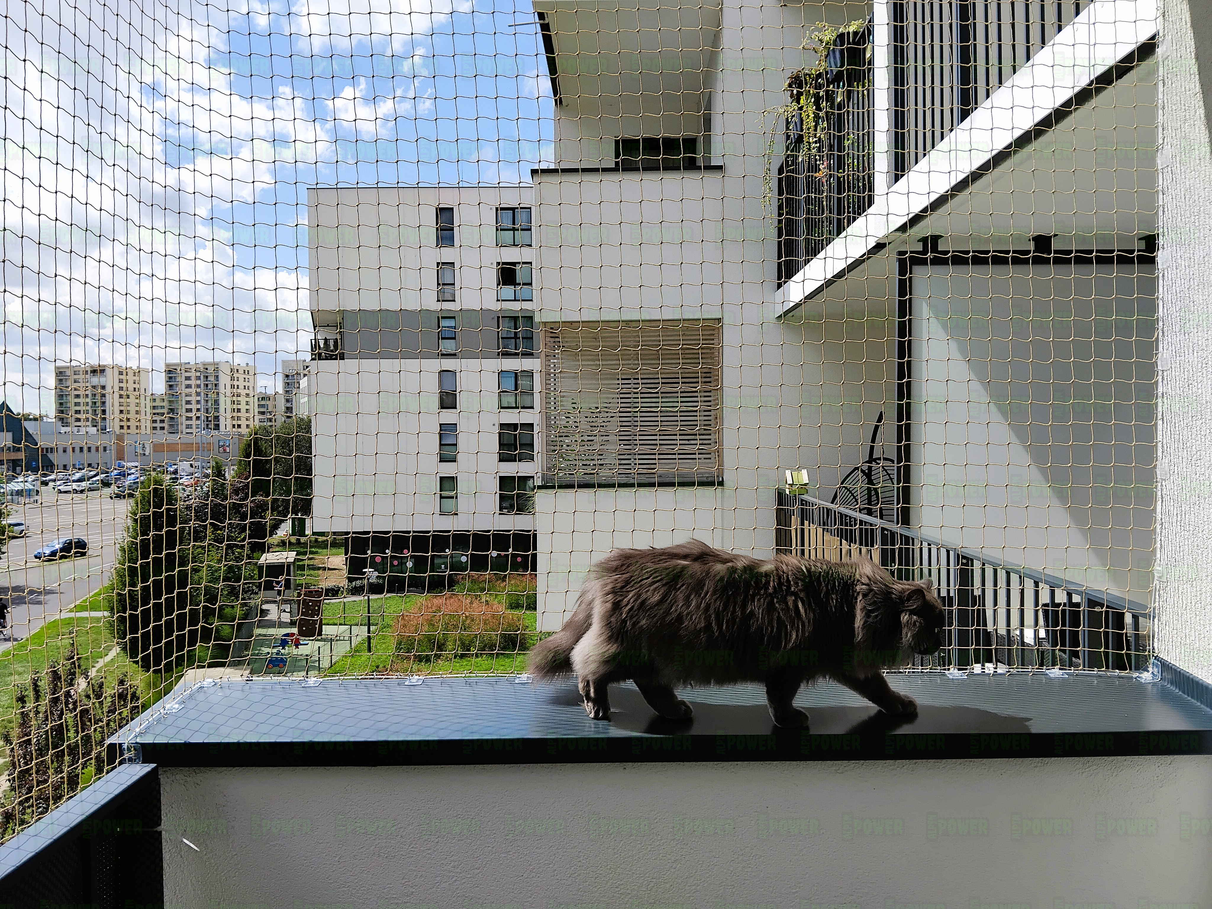 Siatka na balkon dla kota z montażem bez wiercenia