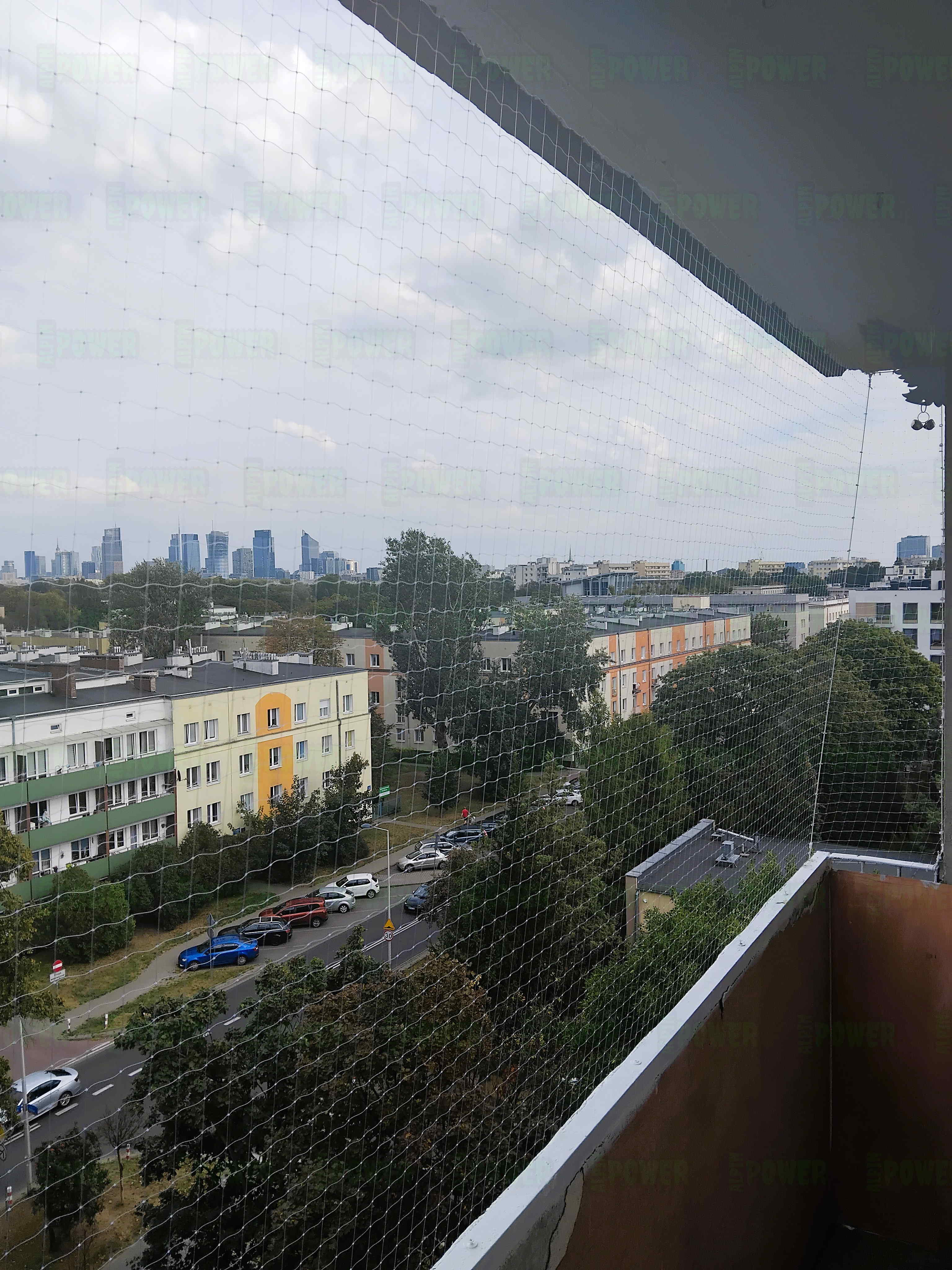 Siatka ochronna na balkon przezroczysta 